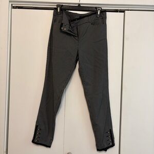 The Limited Black and White Micro-Houndstooth Slim Trousers